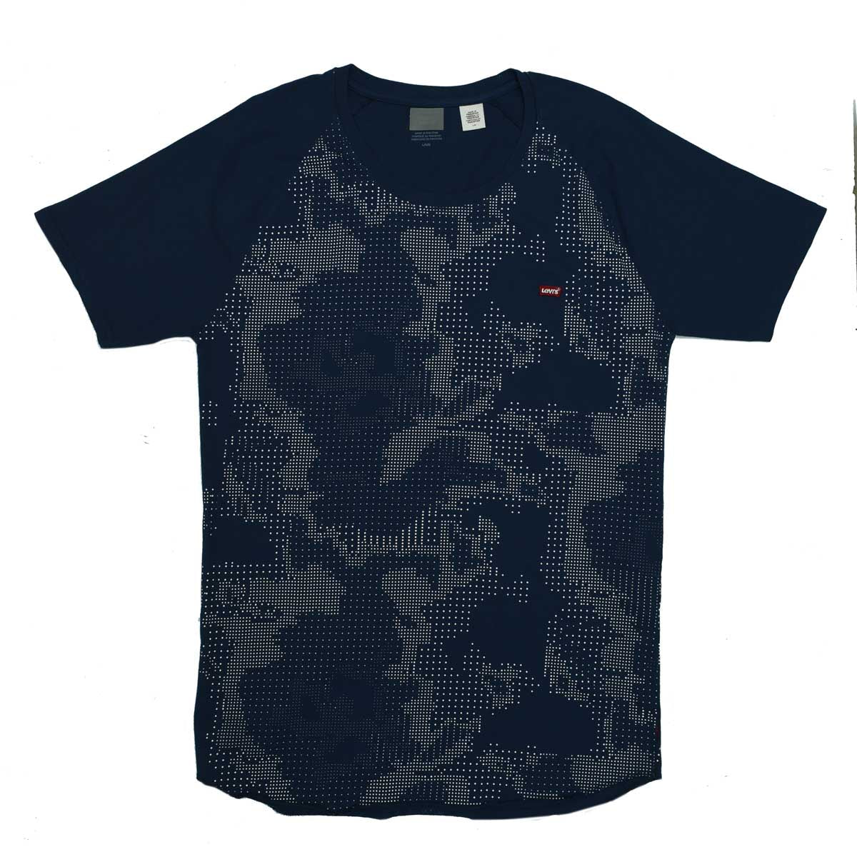 ROUND NECK - BLUE WITH WHITE DOTS