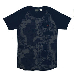 ROUND NECK - BLUE WITH WHITE DOTS