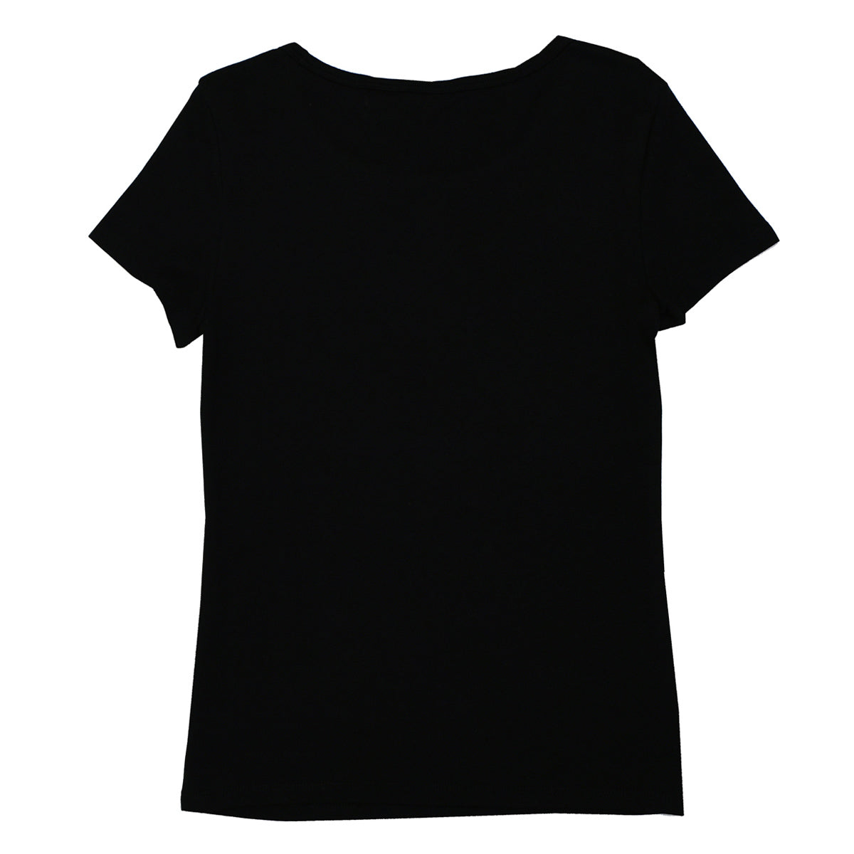 CREW NECK WOMEN - PLAIN BLACK WITH BLACK TAG