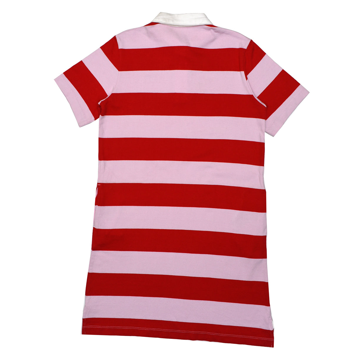 POLO WOMEN - LIGHT PINK WITH THICK RED STRIPS