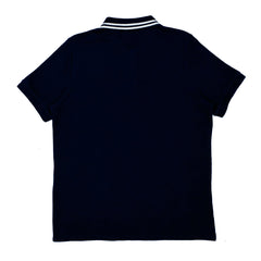 POLO WOMEN -DEEP BLUE WITH DOUBLE WHITE STRIP COLLAR