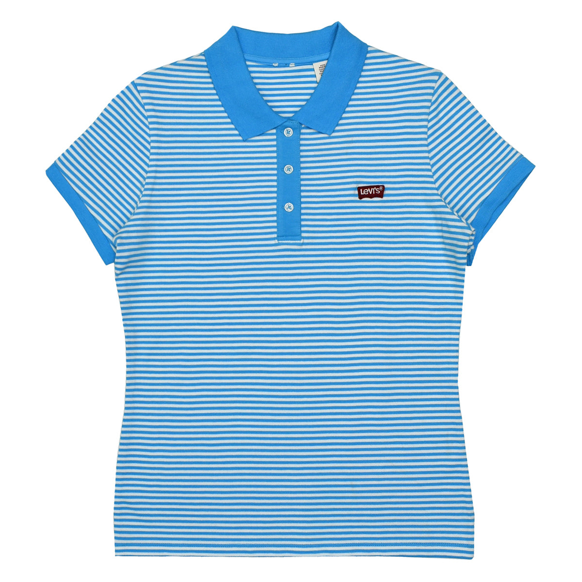 POLO WOMEN -BLUE & WHITE CANDY STRIPS