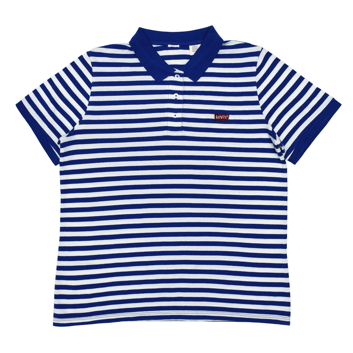 POLO WOMEN -WHITE WITH BLUE STRIPS