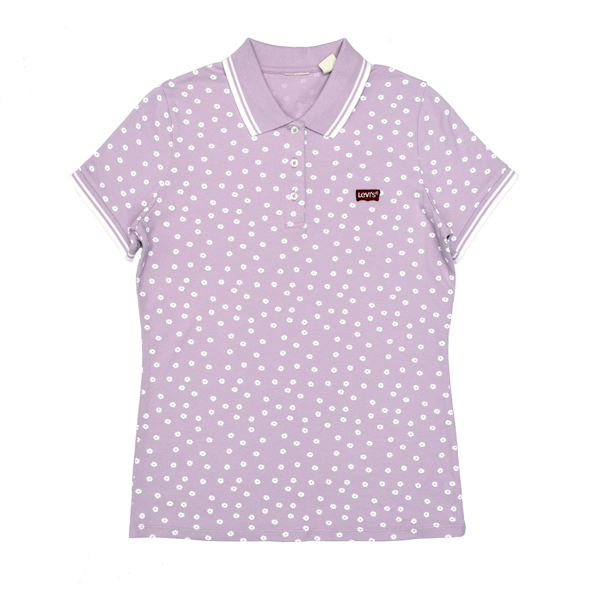 POLO WOMEN -LIGHT PURPLE WITH WHITE FLORAL PRINT