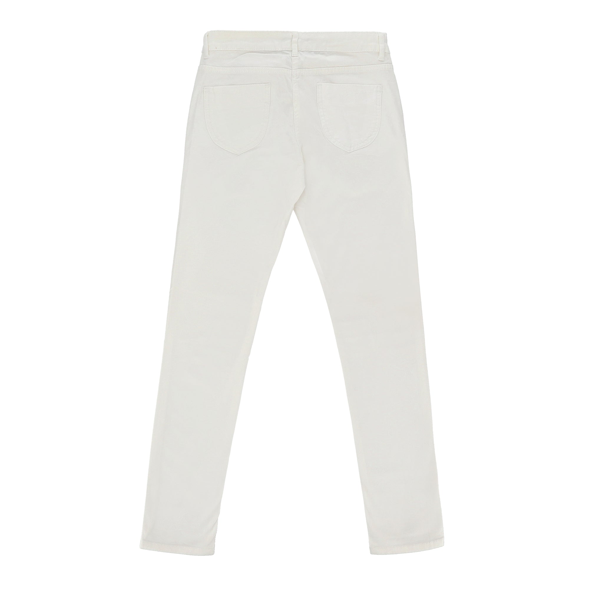 White Straight Cut Pants (Women)