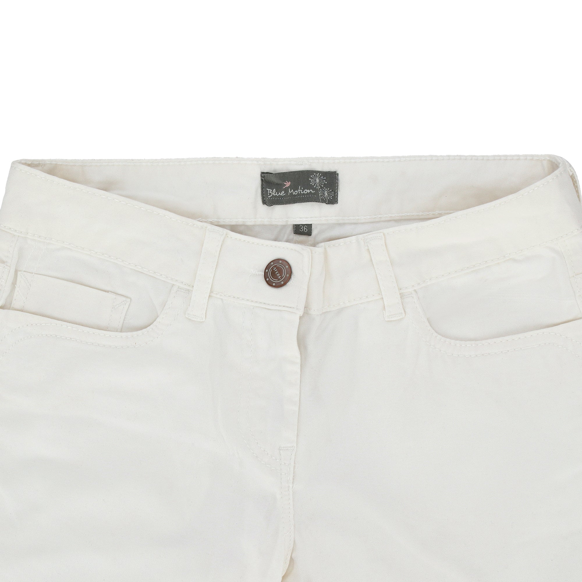 White Straight Cut Pants (Women)
