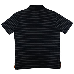 POLO (MEN) - BLACK WITH GREY STRIPS