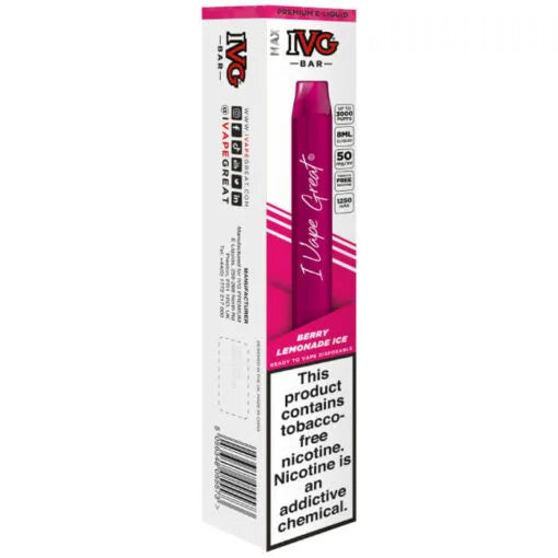 IVG BAR MAX BERRY LEMONADE ICE DISPOSABLE VAPE