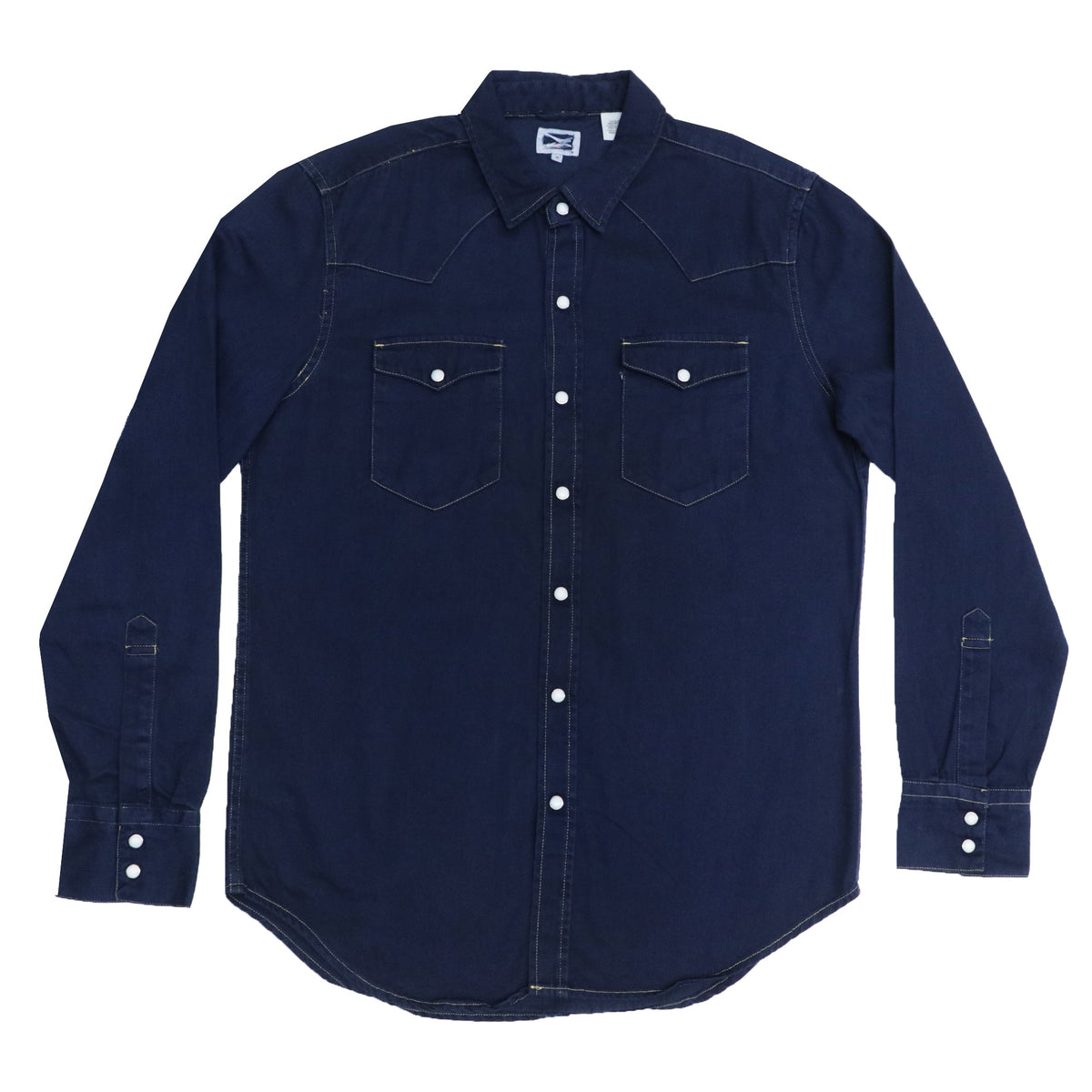 CASUAL SHIRT - NAVY BLUE WITH DOUBLE FRONT POCKETS