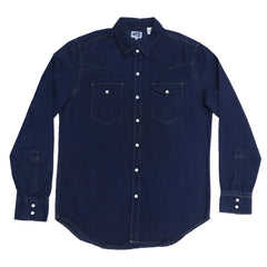 CASUAL SHIRT - NAVY BLUE WITH DOUBLE FRONT POCKETS