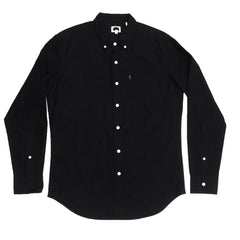 CASUAL SHIRT - BLACK DUAL COLLAR BUTTON