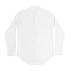 CASUAL SHIRT - CREAM WHITE BAND COLLAR - FULL SLEEVE