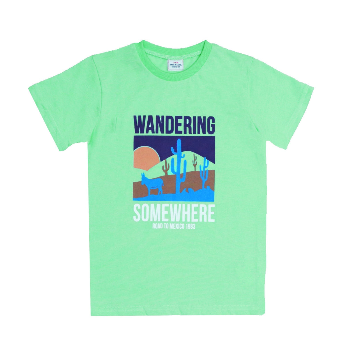 BOYS T- SHIRT WANDERING-NEON GREEN