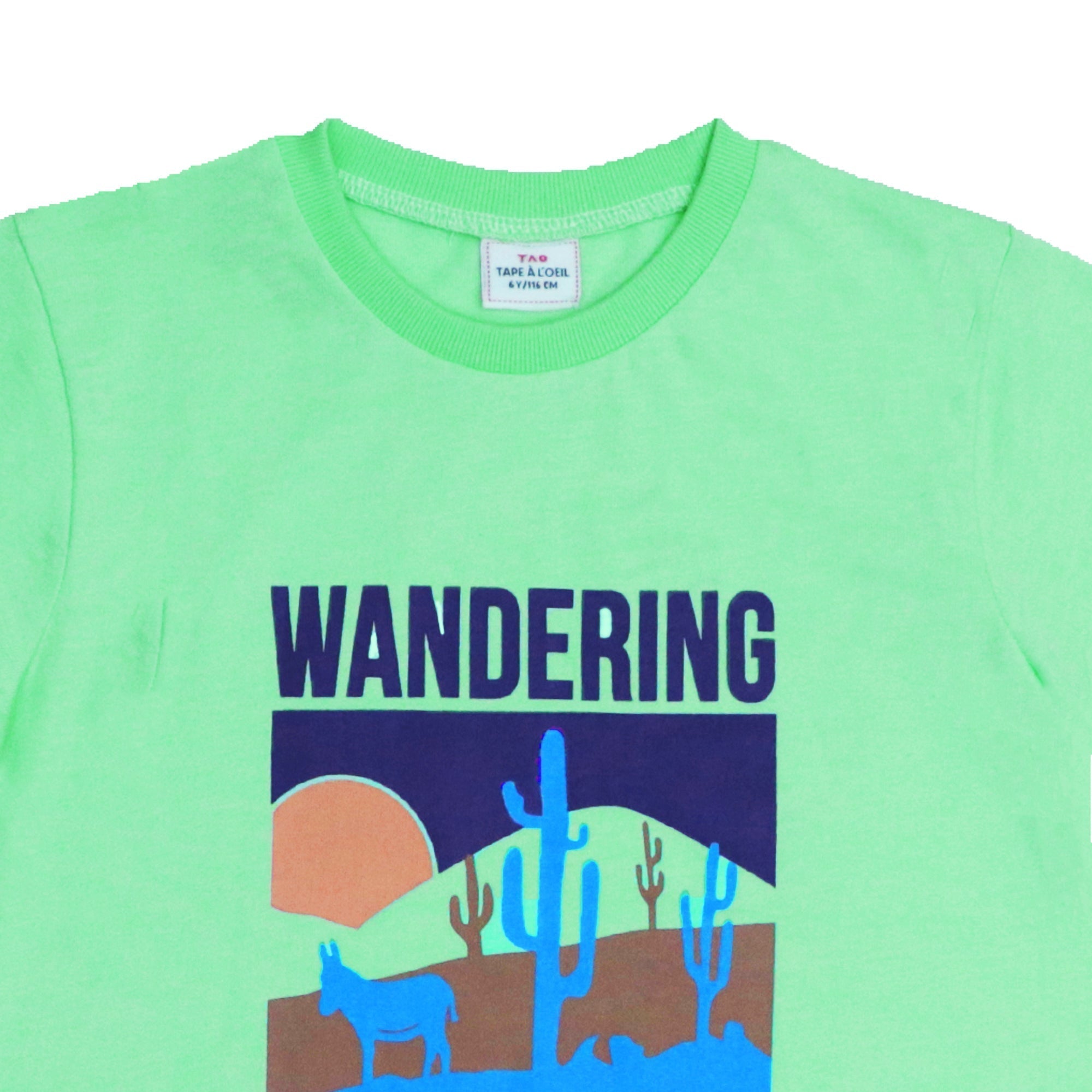 BOYS T- SHIRT WANDERING-NEON GREEN