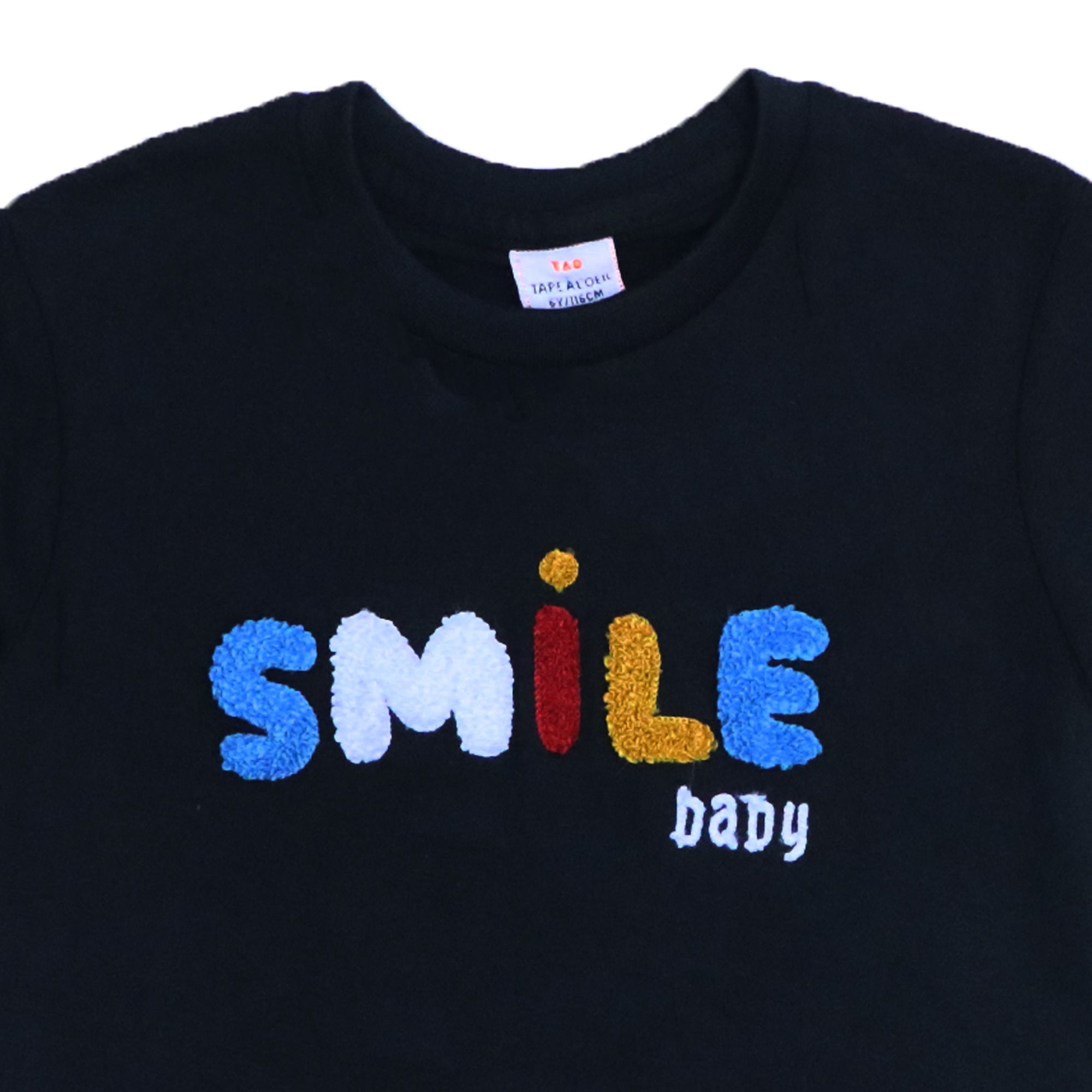 BOYS T- SHIRT SMILE-BLACK