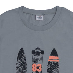 BOYS T- SURF THE WAVE-MINDFUL GREY