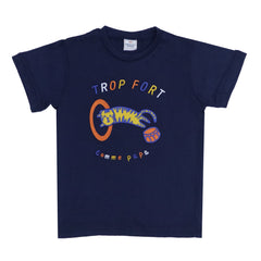 BOYS T- SHIRT TROP FORT-DARK BLUE