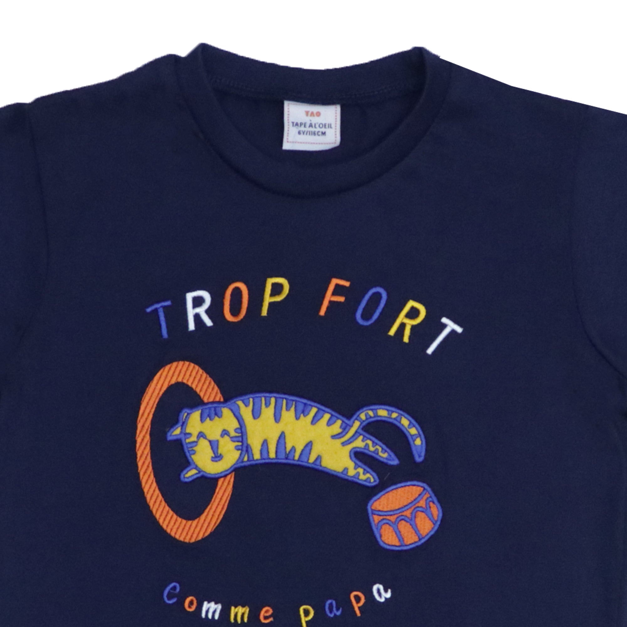 BOYS T- SHIRT TROP FORT-DARK BLUE