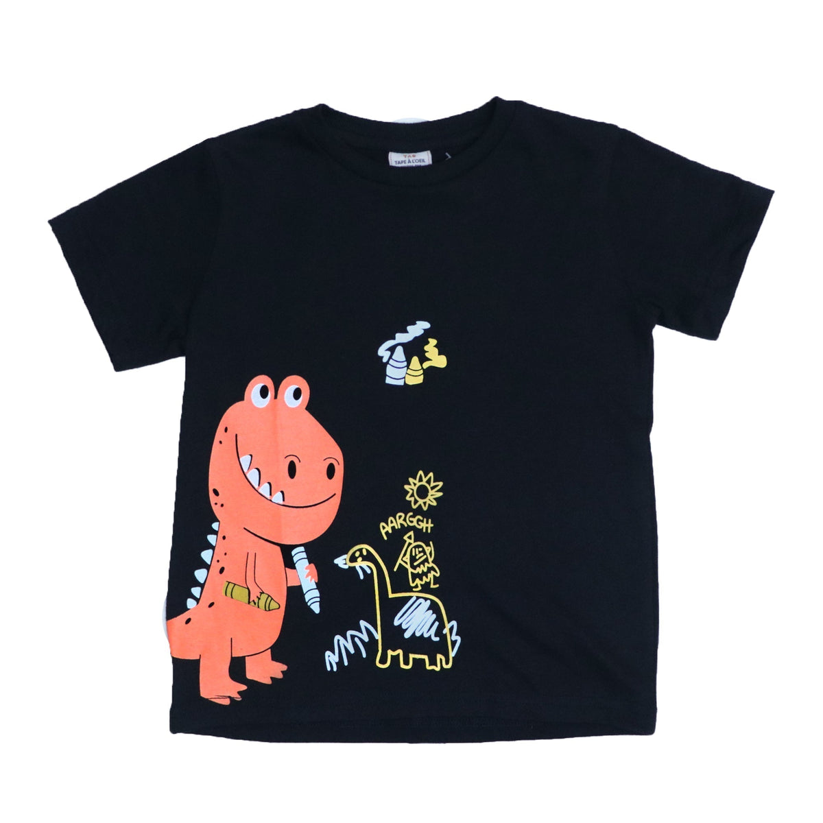 BOYS T- SHIRT DINOSAUR -BLACK