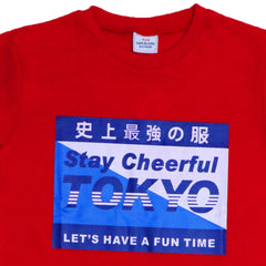 BOYS T- SHIRT TOKYO-RED