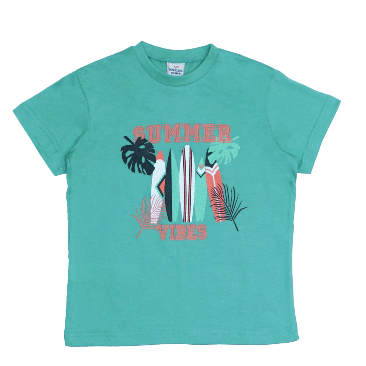 BOYS T- SHIRT SUMMER-DULL GREEN