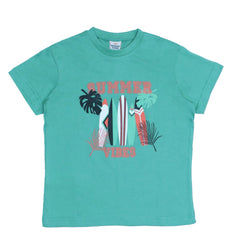 BOYS T- SHIRT SUMMER-DULL GREEN