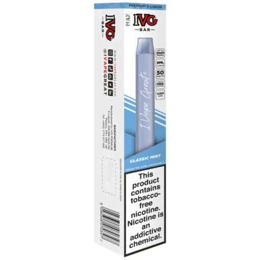 IVG BAR MAX CLASSIC MINT DISPOSABLE VAPE