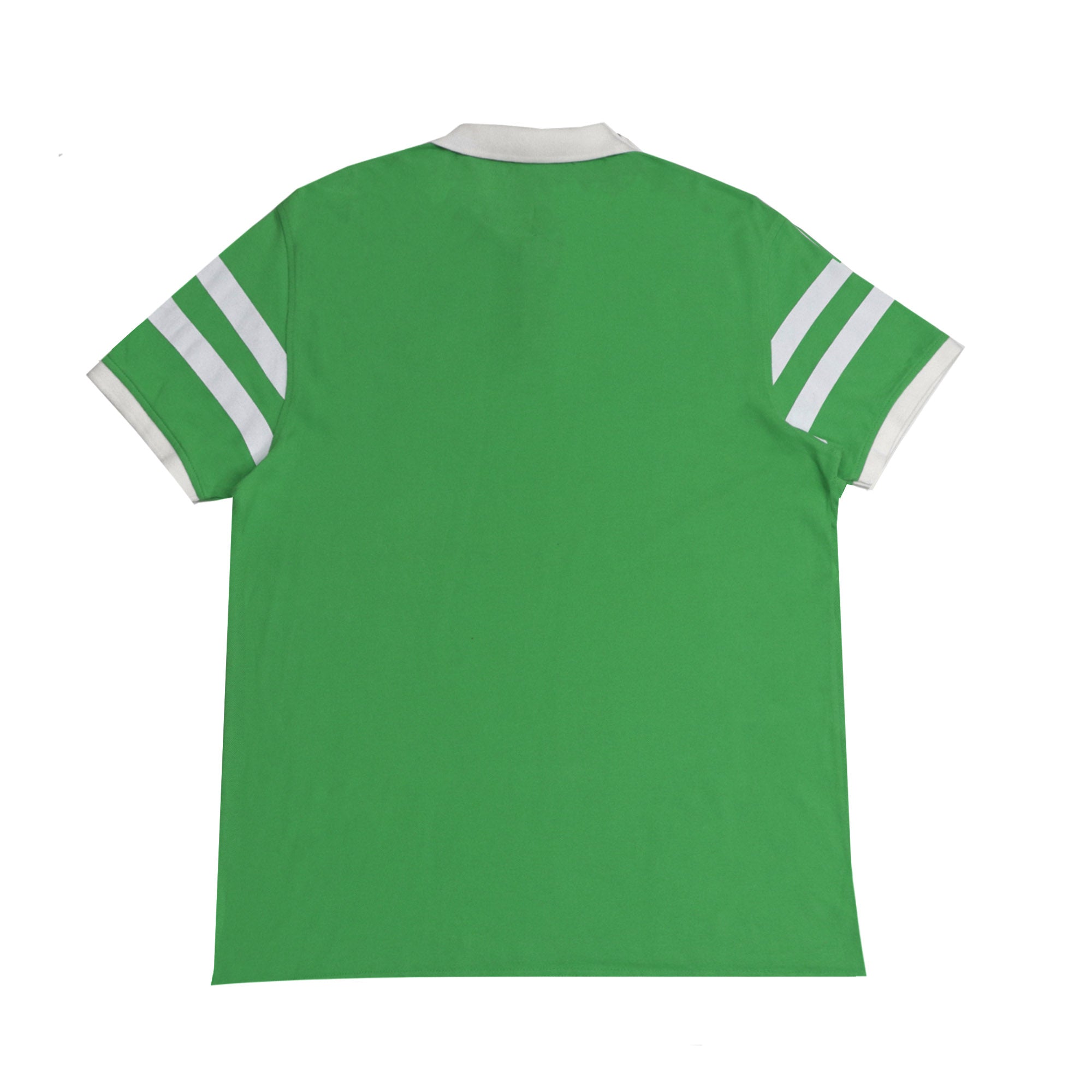 POLO (MEN) - FOREST GREEN WITH WHITE COLLAR