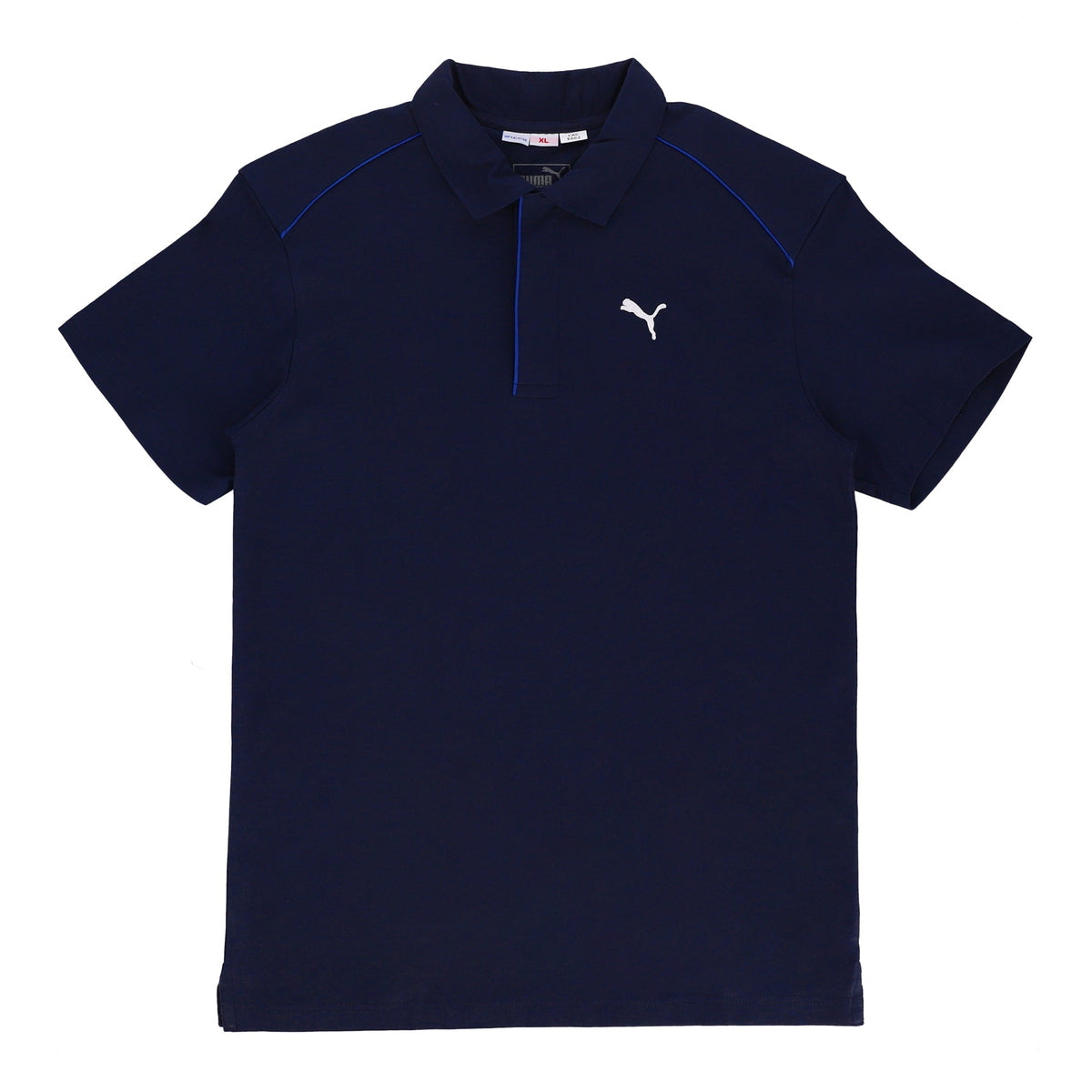 ATHLETIC FIT POLO - NAVY BLUE WITH BLUE ACCENTS (MADE IN BANGLADESH)