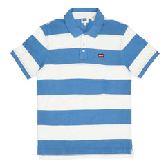 POLO (MEN) - SKY BLUE WITH WHITE STRIPES