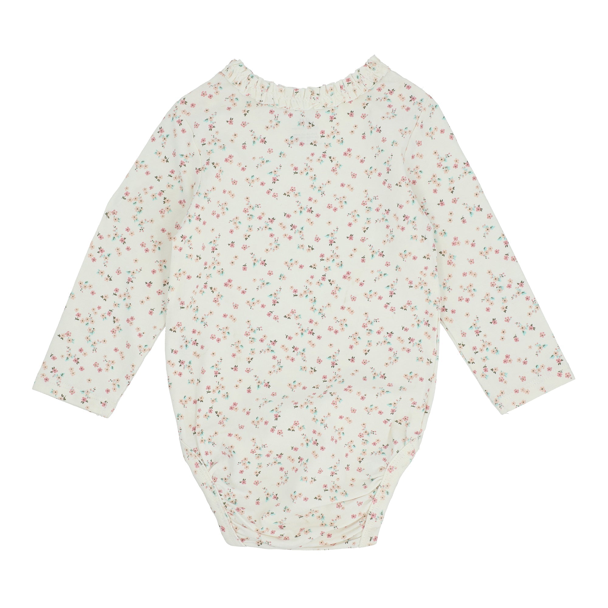 Baby Romper - Floral Print on Off White