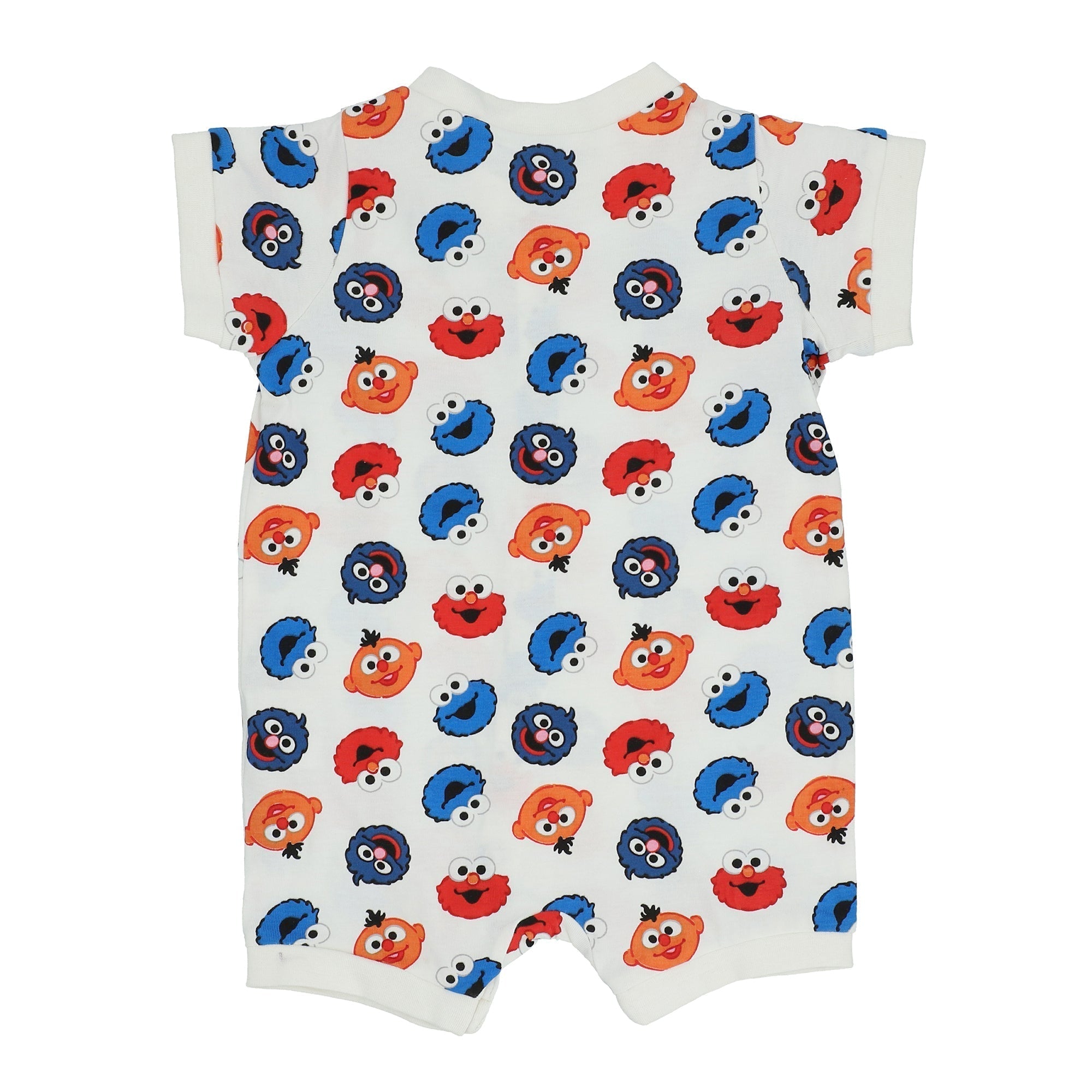 BABY ROMPER WHITE WITH SESAME STREET PRINT