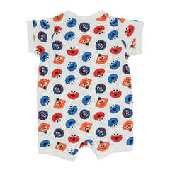 BABY ROMPER WHITE WITH SESAME STREET PRINT
