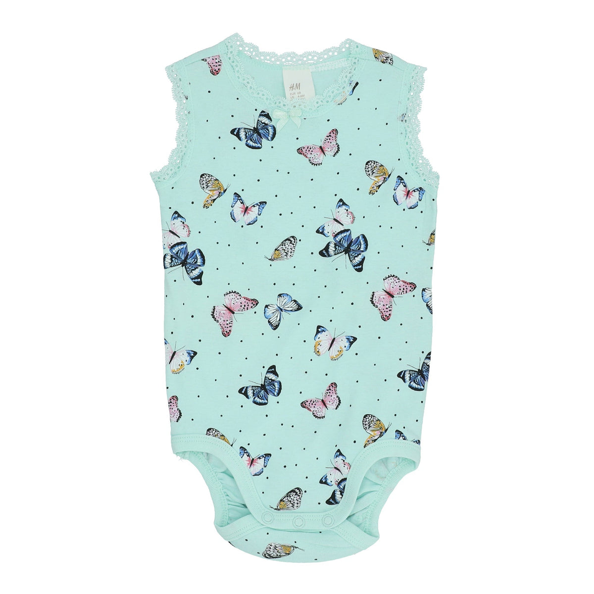 Baby Romper Sea Green With Butterfly