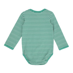 Baby Romper - Green and White Stripes