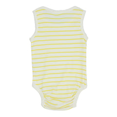 Baby Romper - White & Yellow (Stripes)