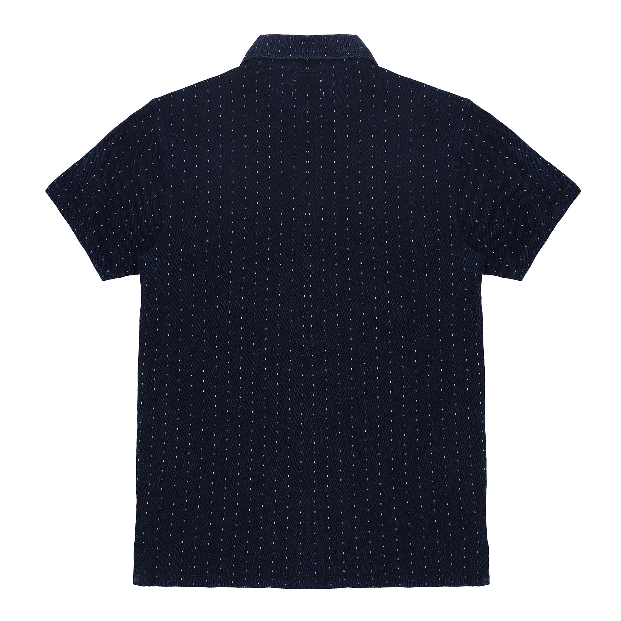 POLO (MEN) - DARK BLUE WITH POLKA DOTS