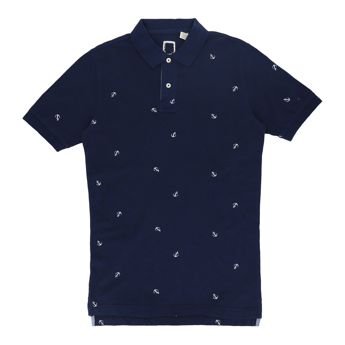 POLO (MEN)- DARK BLUE WITH ANCHOR PRINT