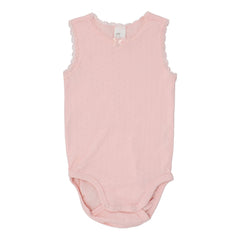 BABY ROMPER Pink with Lace