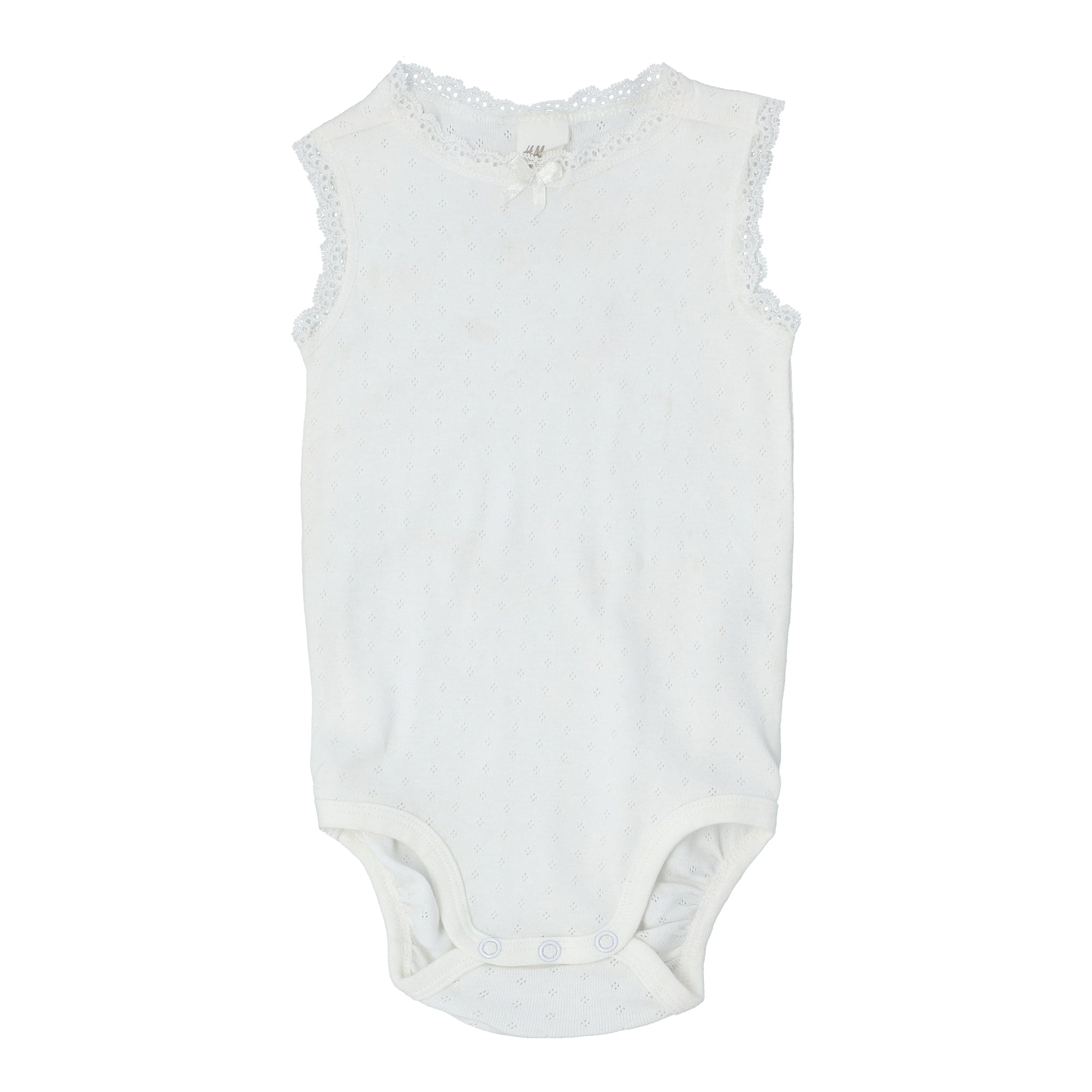 BABY ROMPER  White with Lace