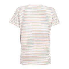 T-Shirt (Women) -White Multi Colour Stripes