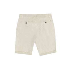 CHINO SHORTS (MEN) - CLASSIC CREAM WITH FOLDED BOTTOMS