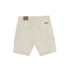 CHINO SHORTS (MEN) - CLASSIC CREAM WITH FOLDED BOTTOMS