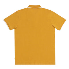 POLO (MEN) - MUSTARD YELLOW WITH THIN WHITE STRIP ON COLLAR