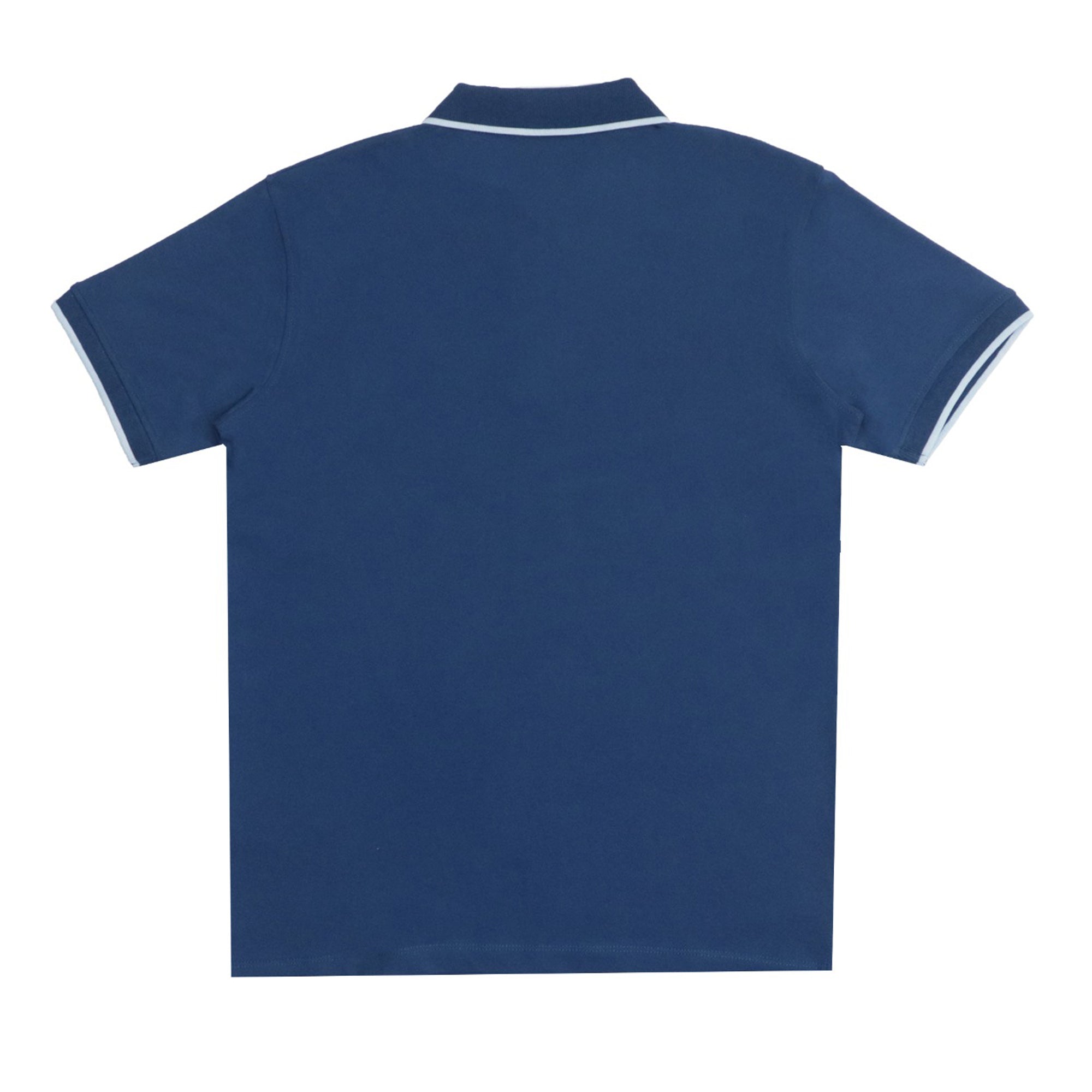 POLO (MEN) - DARK BLUE WITH THIN LIGHT BLUE STRIP ON COLLAR