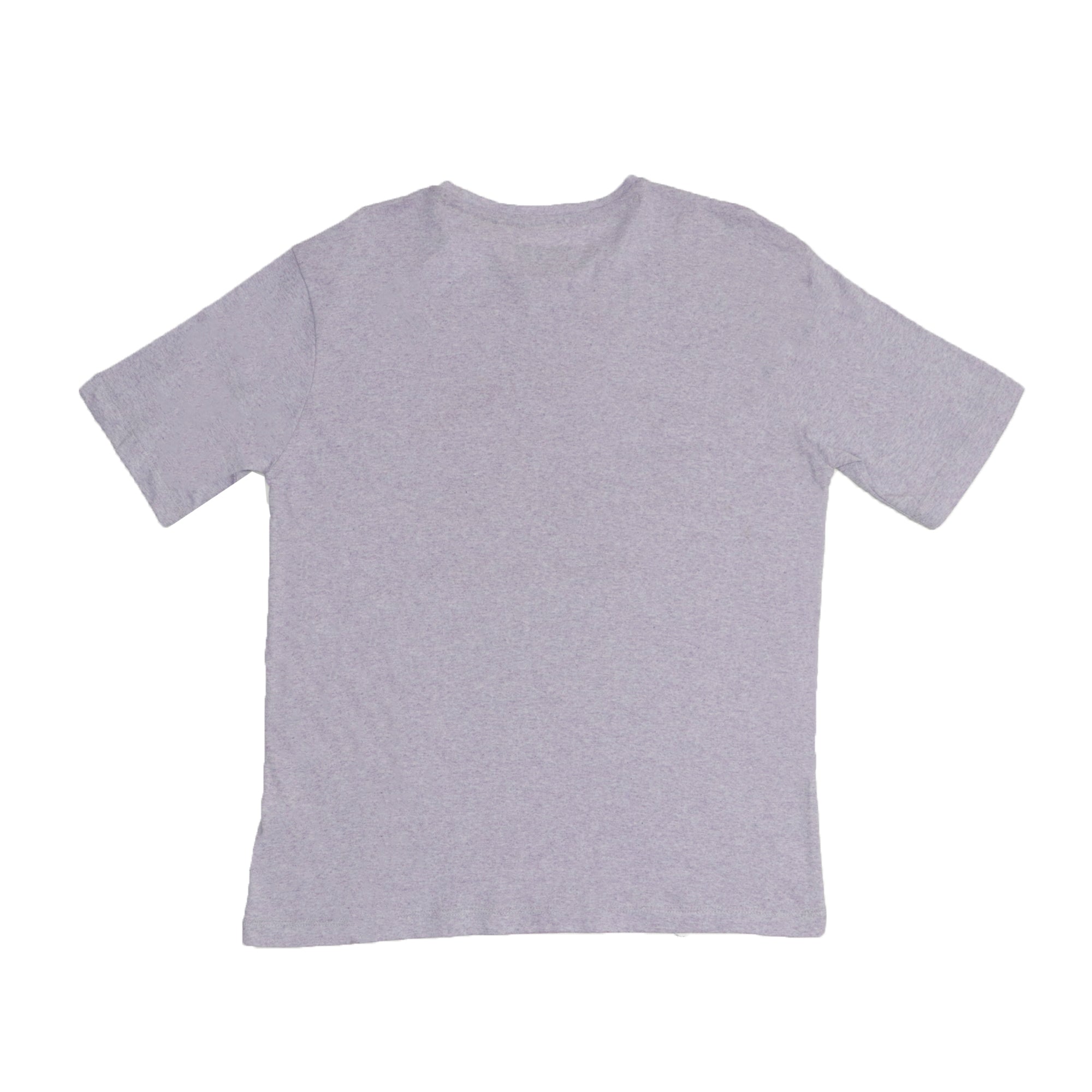 ROUND NECK (MEN) - LIGHT PURPLE WITH RED PRINT (CRAFTED DENIM)