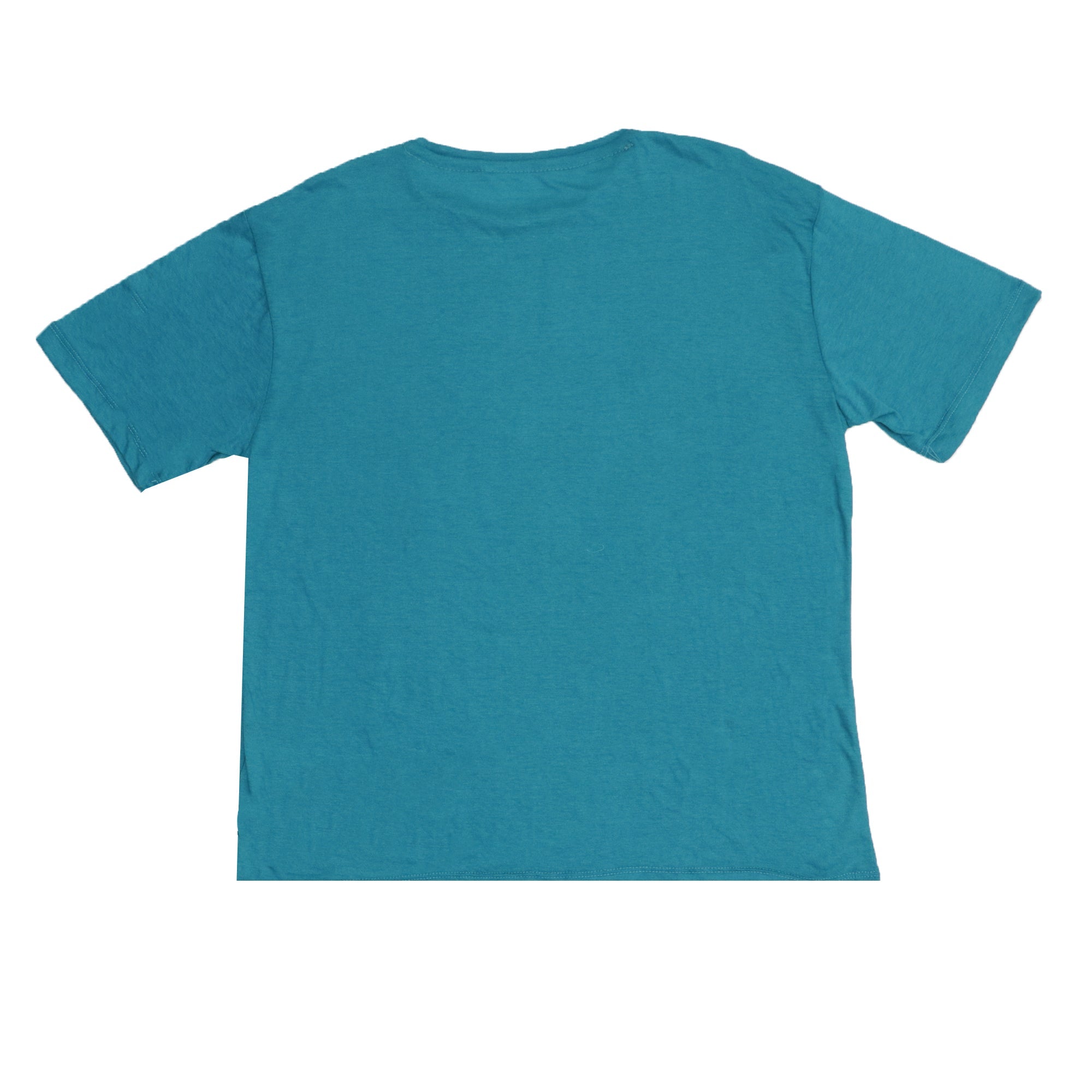 ROUND NECK (MEN) - TEAL GREEN WITH BLACK PRINT