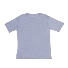 ROUND NECK (MEN) - LIGHT PURPLE WITH DARK BLUE PRINT