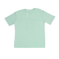 ROUND NECK (MEN) - SEA GREEN WITH DARK RED PRINT (THE HARDEST WORKERS)