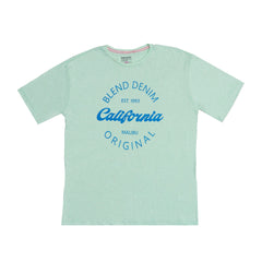 ROUND NECK (MEN) - SEA GREEN WITH BLUE PRINT (CALIFORNIA)